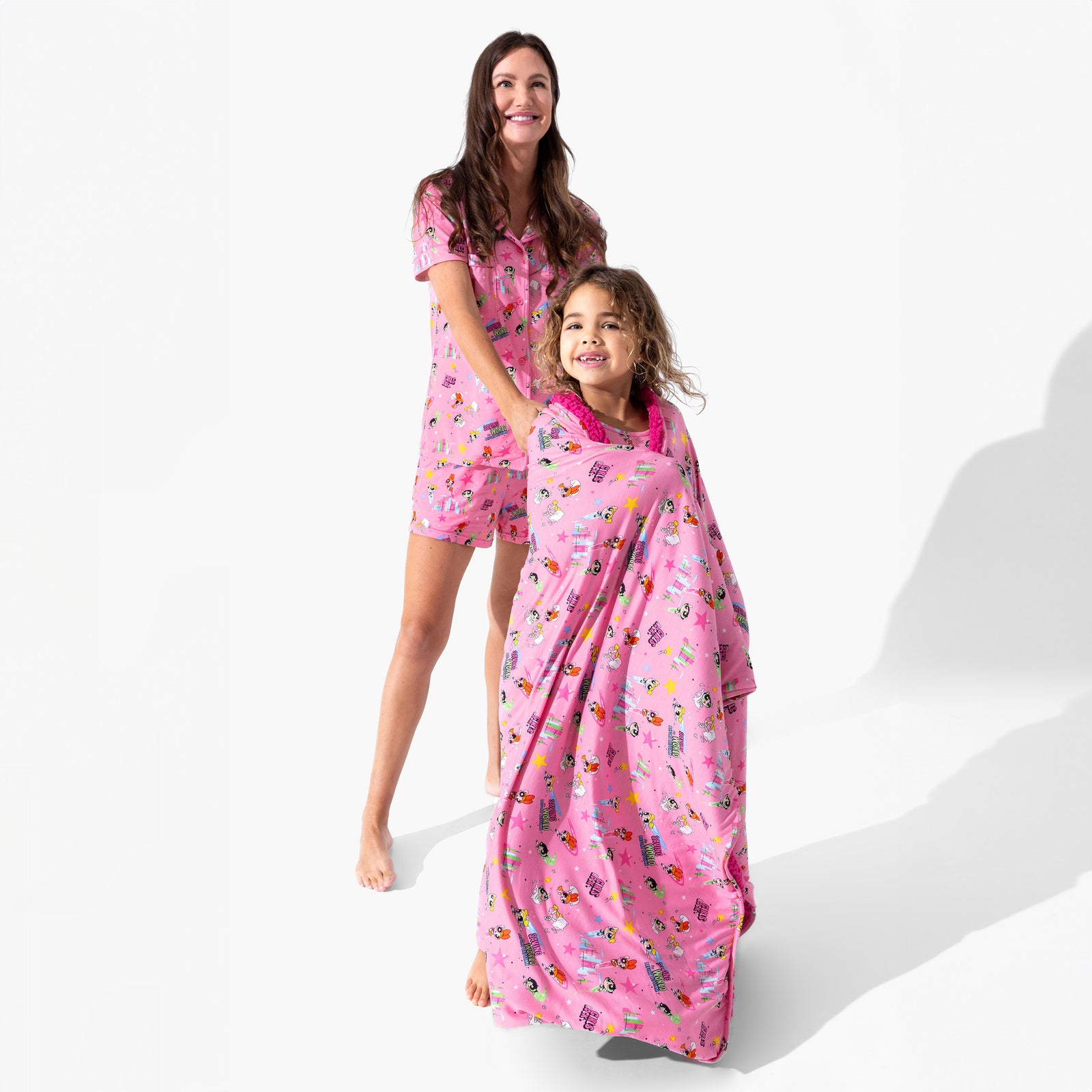 Powerpuff Girls Saving Bedtime Bamboo Sherpa Blanket