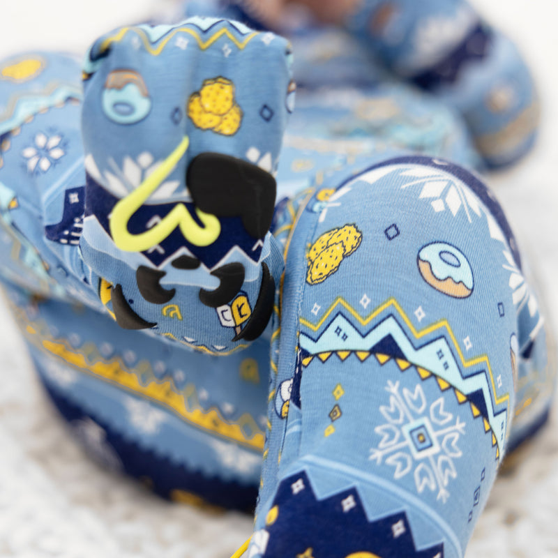 Hanukkah Fair Isle Bamboo Convertible Footie