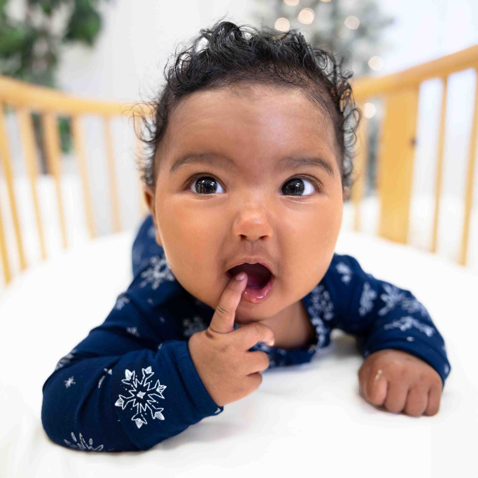 Snowflake Bamboo Convertible Footie