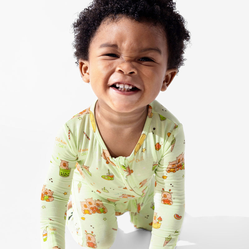 Capybara Boba Bamboo Convertible Footie