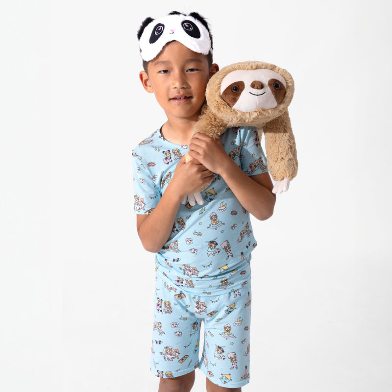 Sloth Pajama Party Bamboo Kids Pajama Short Set