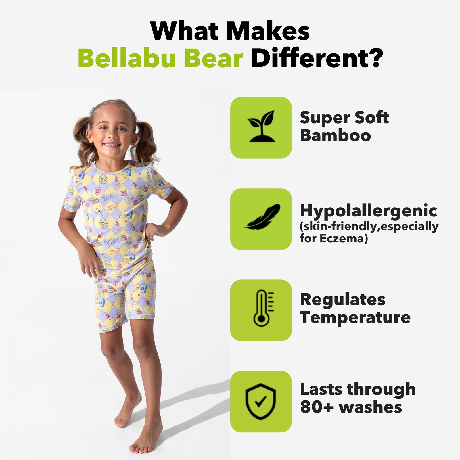 Clueless As If! Bamboo Kids Pajama Short Set