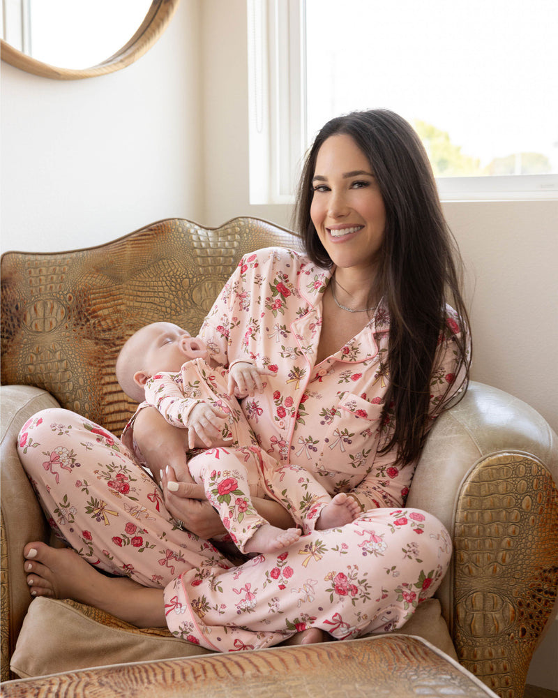 Bows & Blooms Bamboo Convertible Footie