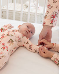 Bows & Blooms Bamboo Convertible Footie
