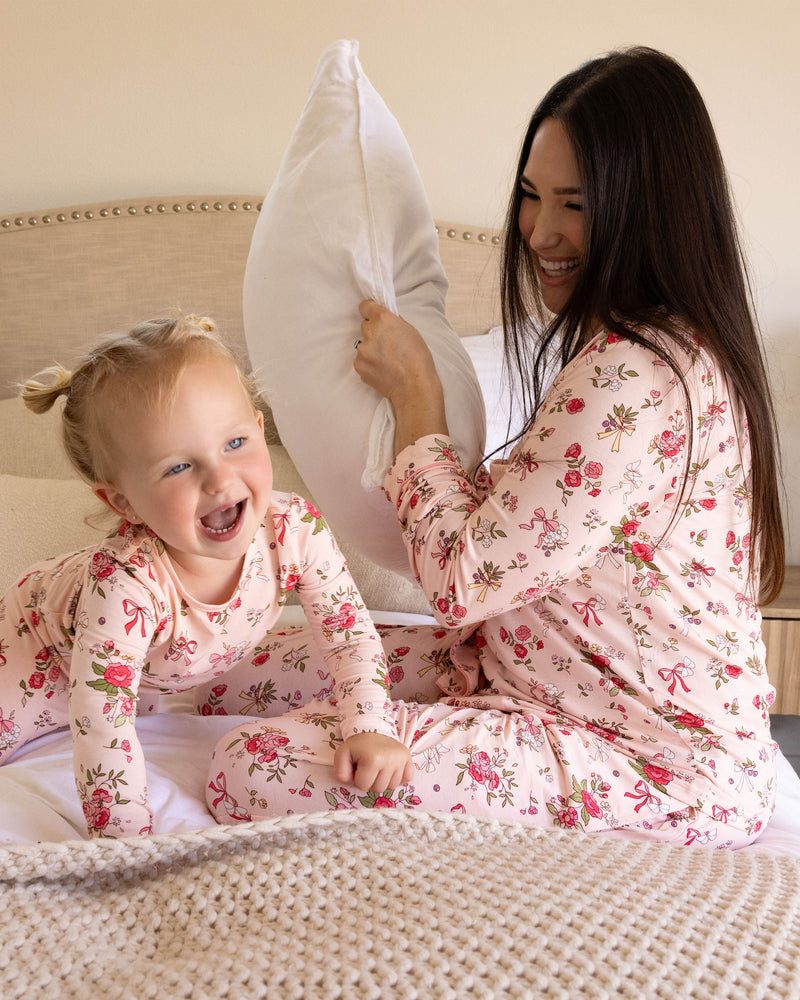 Bows & Blooms Bamboo Women's Pajama Set
