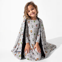 Little Monsters Bamboo Girls' Long Sleeve Dress