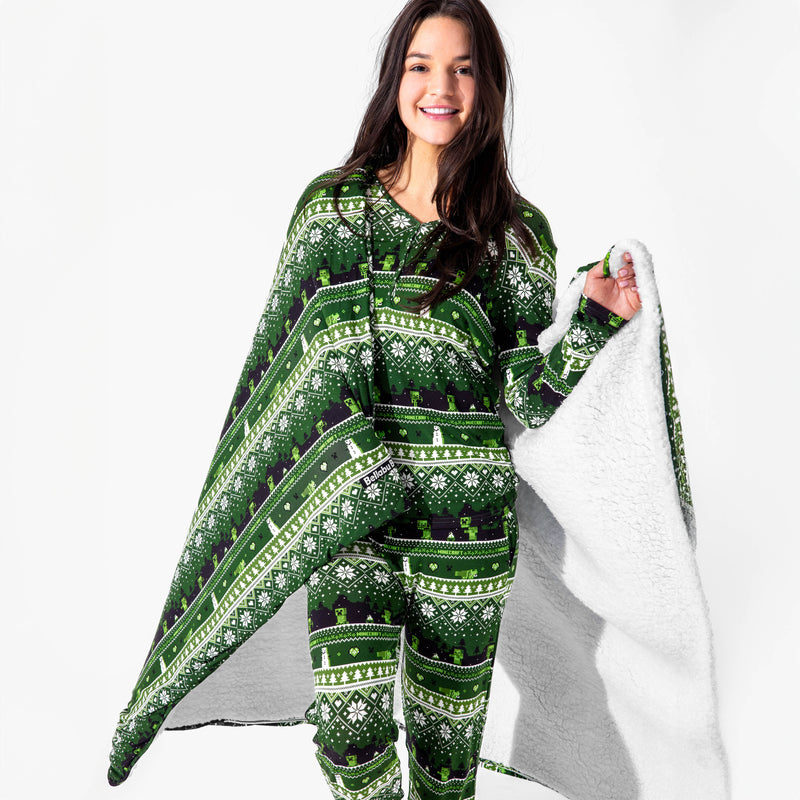 Minecraft: Creeper Holiday Bamboo Women's Pajama Set