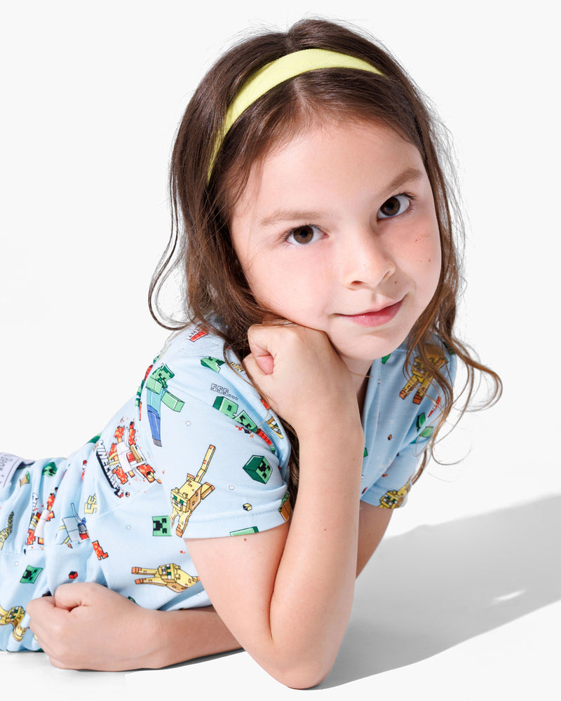 Minecraft: Chicken Jockey Bamboo Kids Pajama Short Set