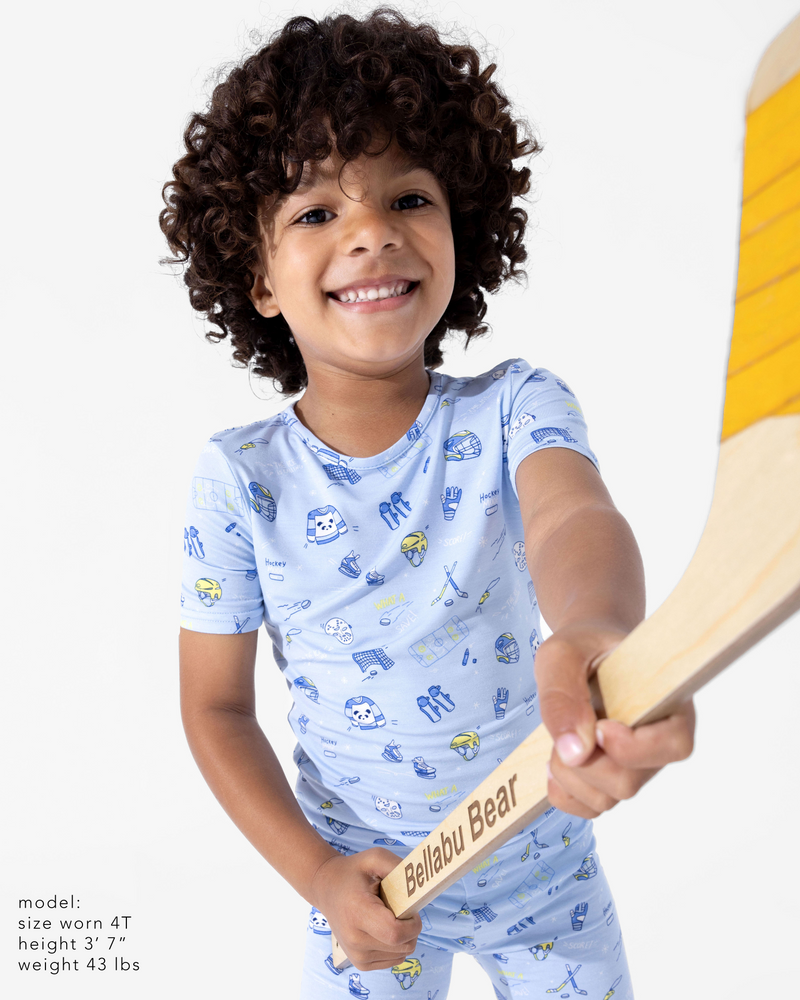 Hockey Bamboo Kids Pajama Short Set