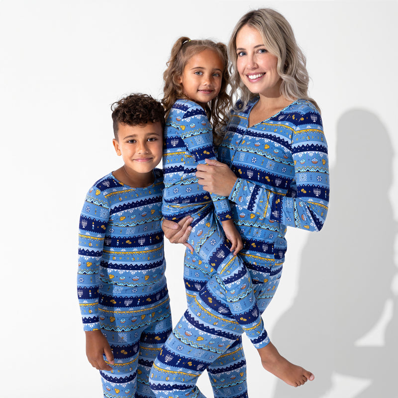 Hanukkah Fair Isle Bamboo Women's Pajama Set