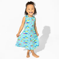 Baby Shark Bamboo Girls' Sleeveless Dress