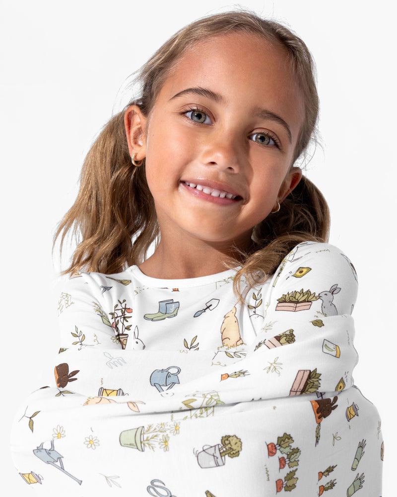 Bunny Garden Bamboo Blanket