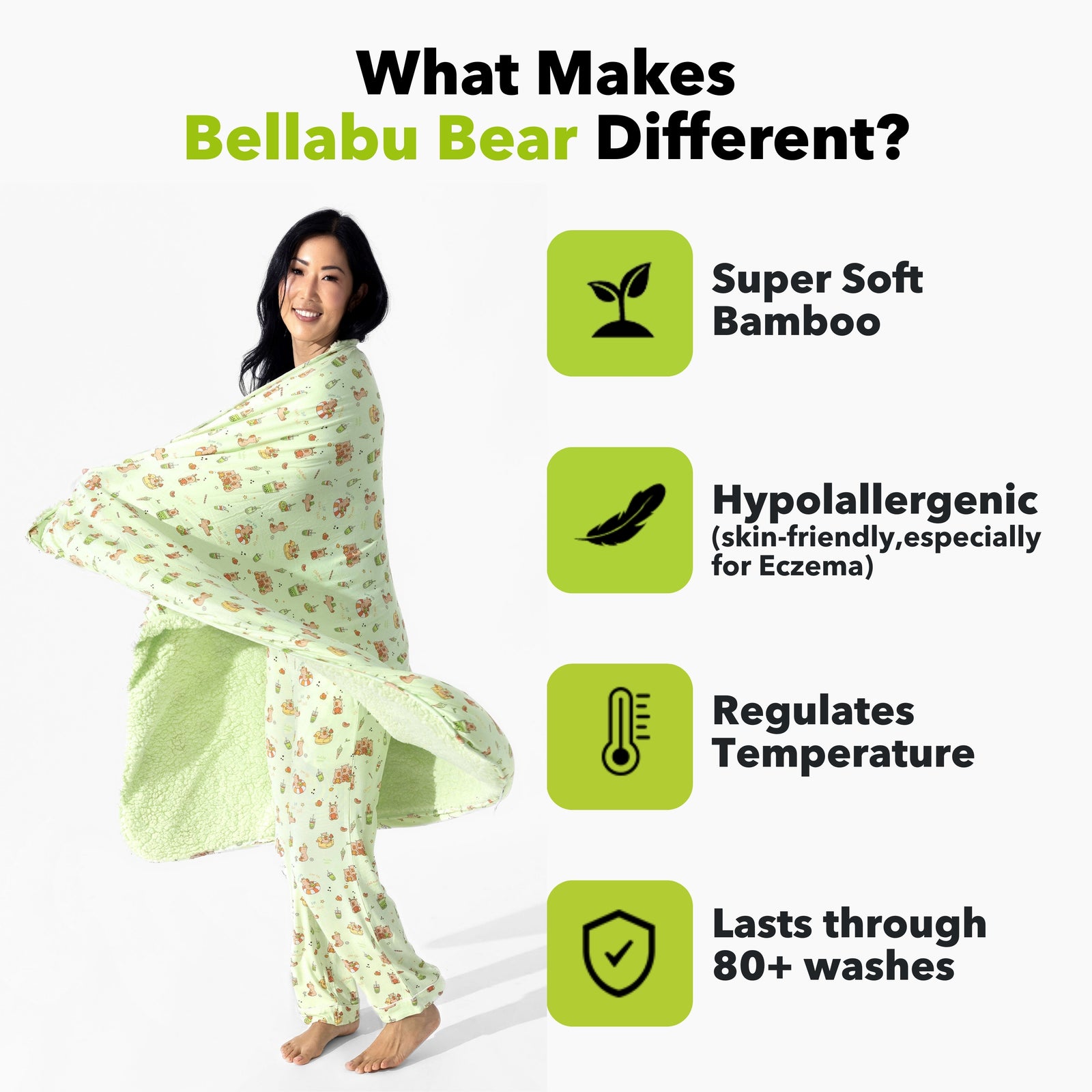 Capybara Boba Bamboo Sherpa Blanket