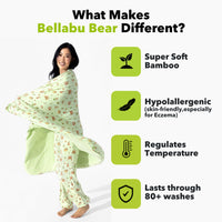 Capybara Boba Bamboo Sherpa Blanket