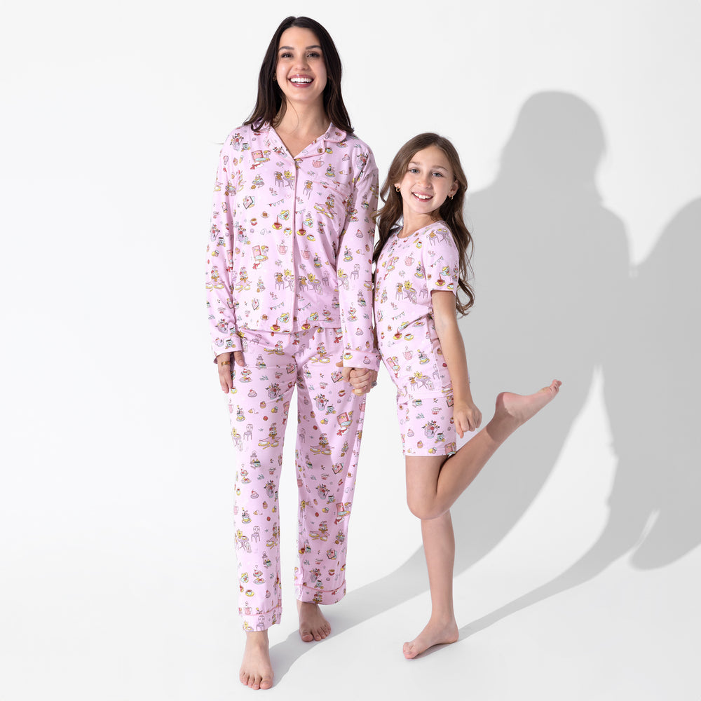 Tea Party Bamboo Kids Pajama Short Set