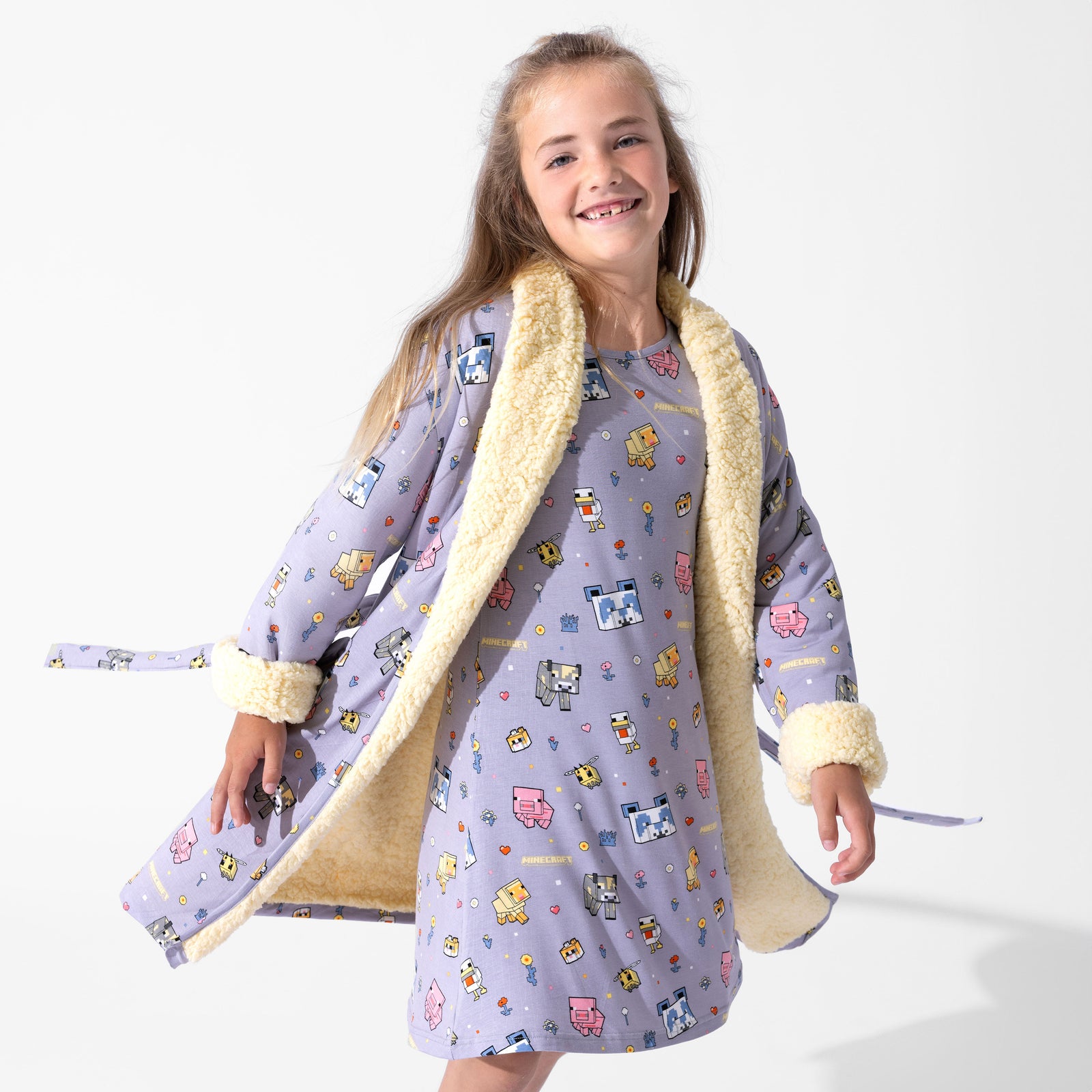 Minecraft Pixel Pals Bamboo Girls' Short Sleeve Dress