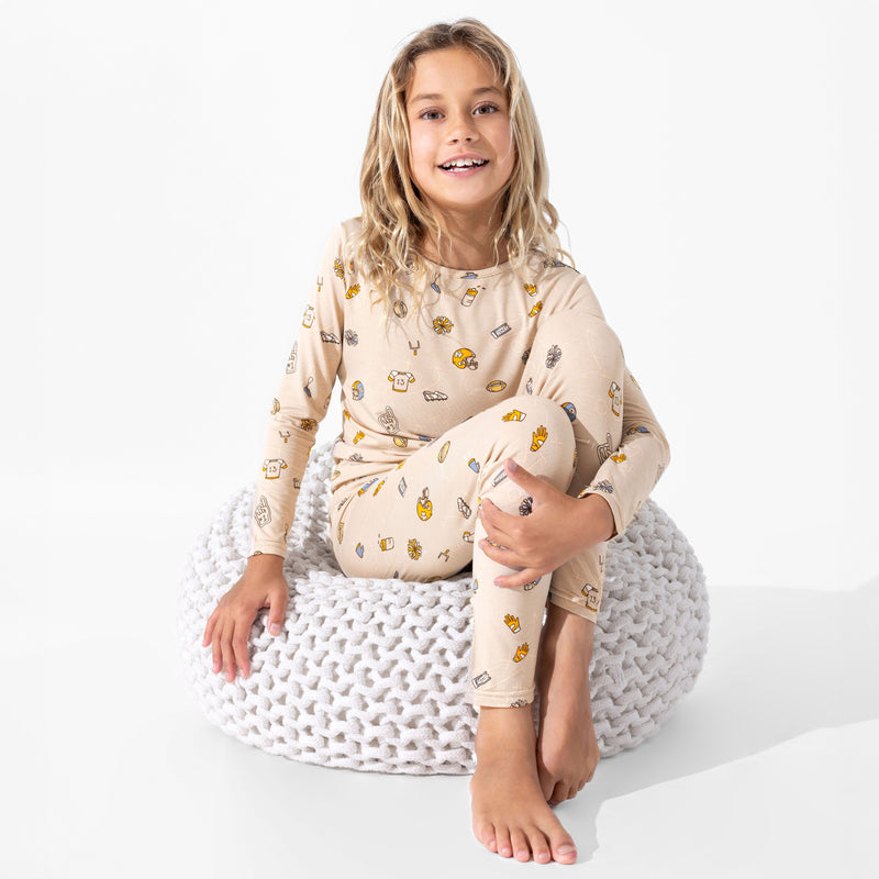 Football Bamboo Kids Pajamas