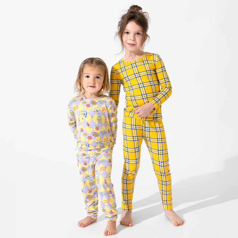 Clueless Total Betty Plaid Bamboo Kids Pajamas