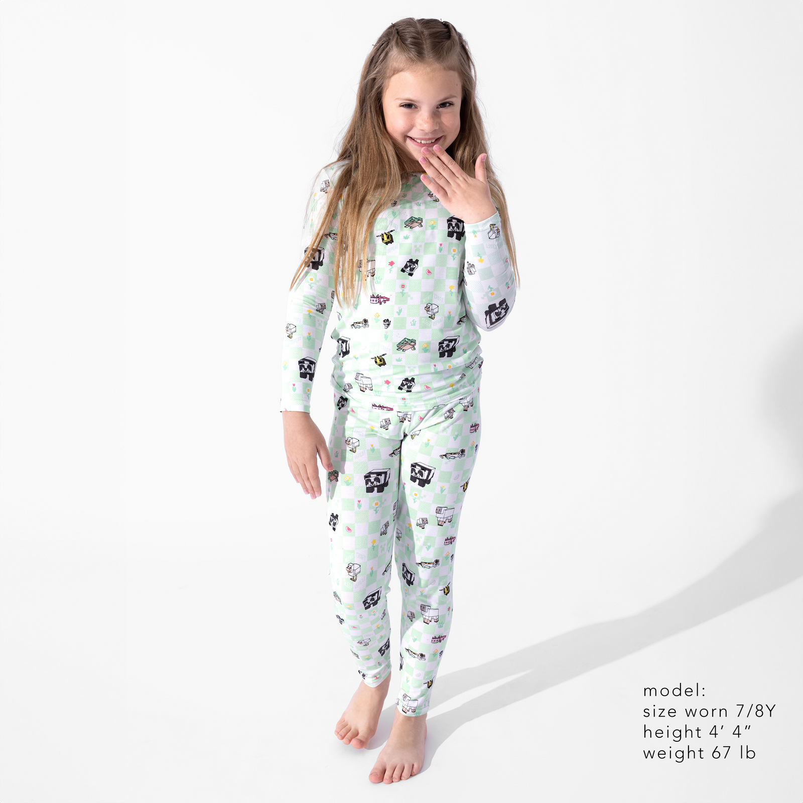Minecraft Sleep Repeat Bamboo Kids Pajamas