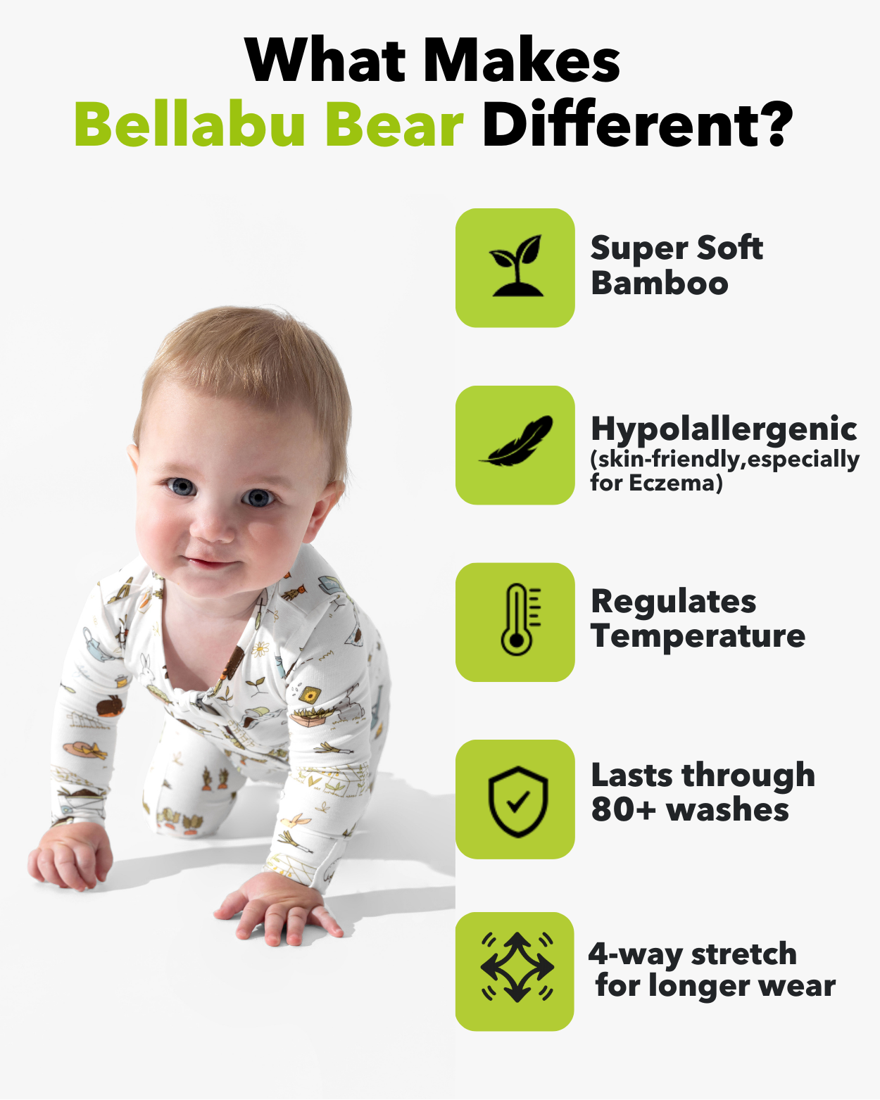 Bunny Garden Bamboo Convertible Footie