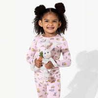 Easter Bunny Pink Bamboo Kids Pajamas