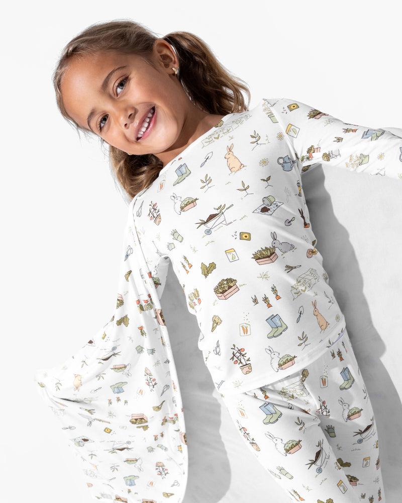 Bunny Garden Bamboo Blanket