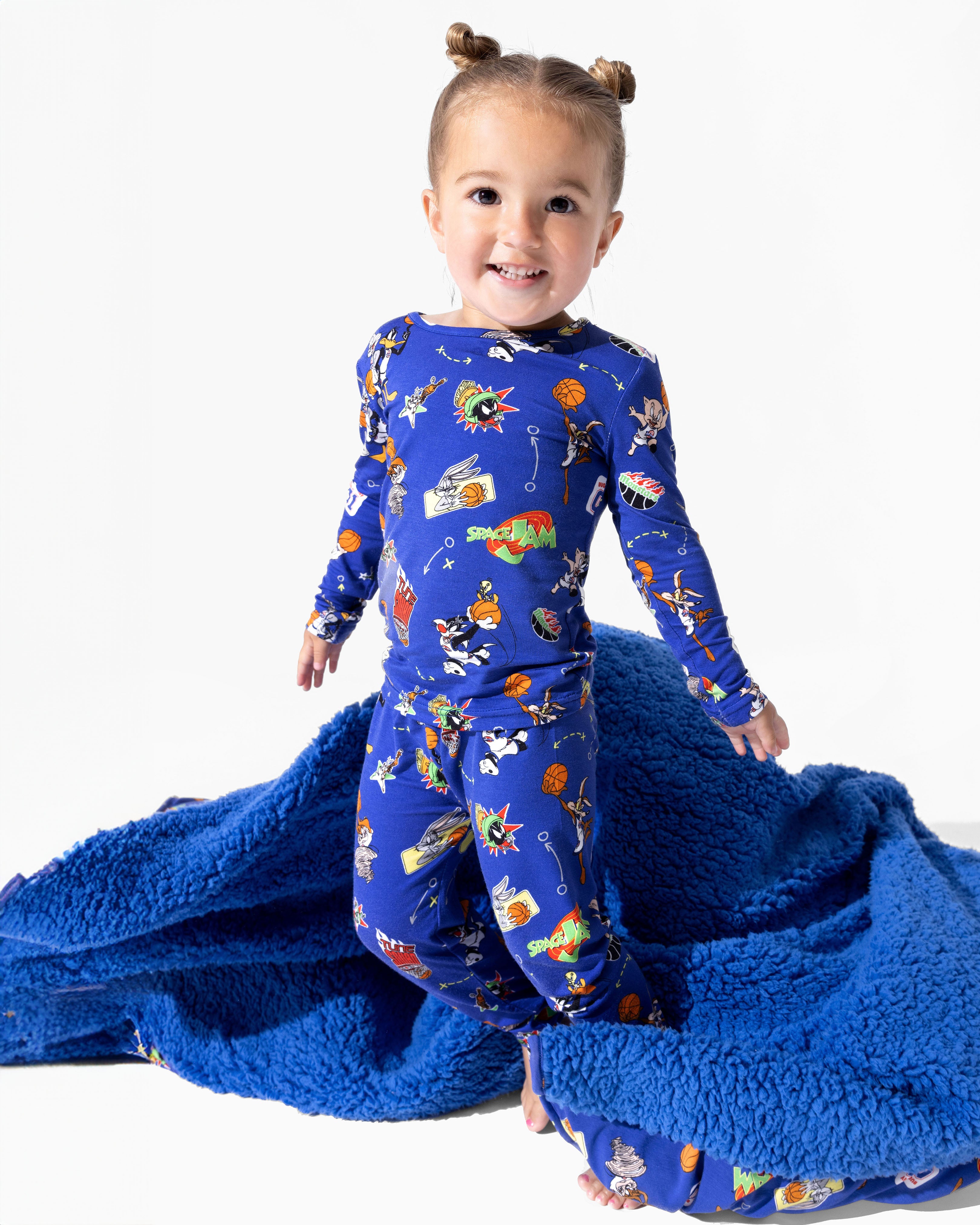 Space Jam Bamboo Sherpa Blanket | Ultra Soft Reversible Bamboo