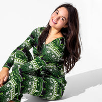 Minecraft Creeper Holiday Bamboo Women's Pajama Set