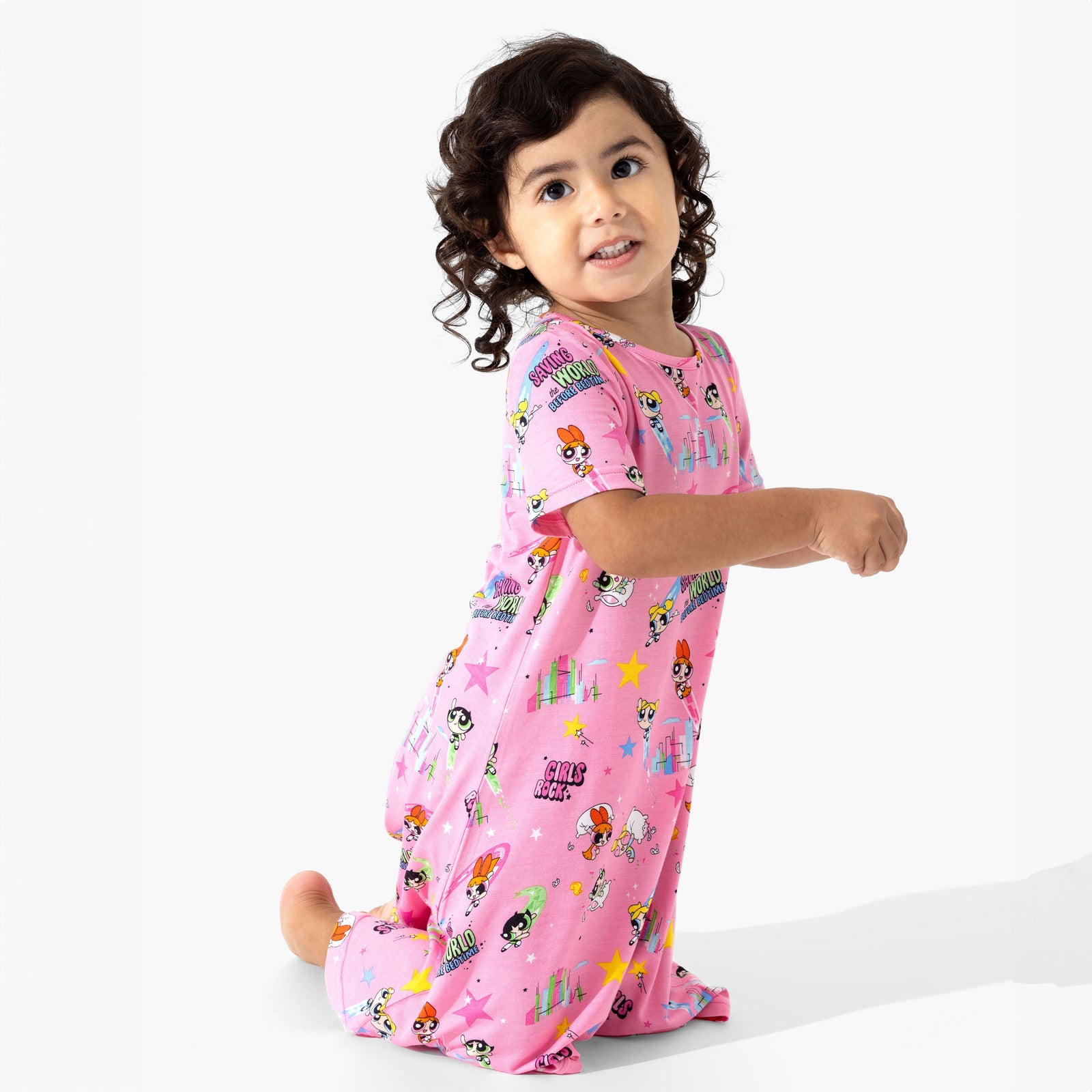 Powerpuff Girls Bamboo Girls' Short Sleeve Dress