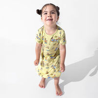 Teddy Bear Picnic Bamboo Girls' Short Sleeve Dress