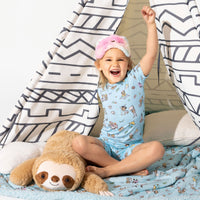 Sloth Pajama Party Bamboo Kids Pajama Short Set