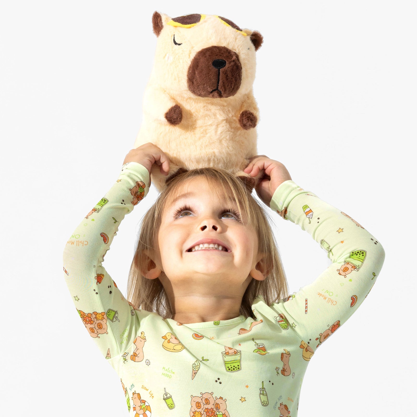 Capybara Boba Bamboo Kids Pajamas