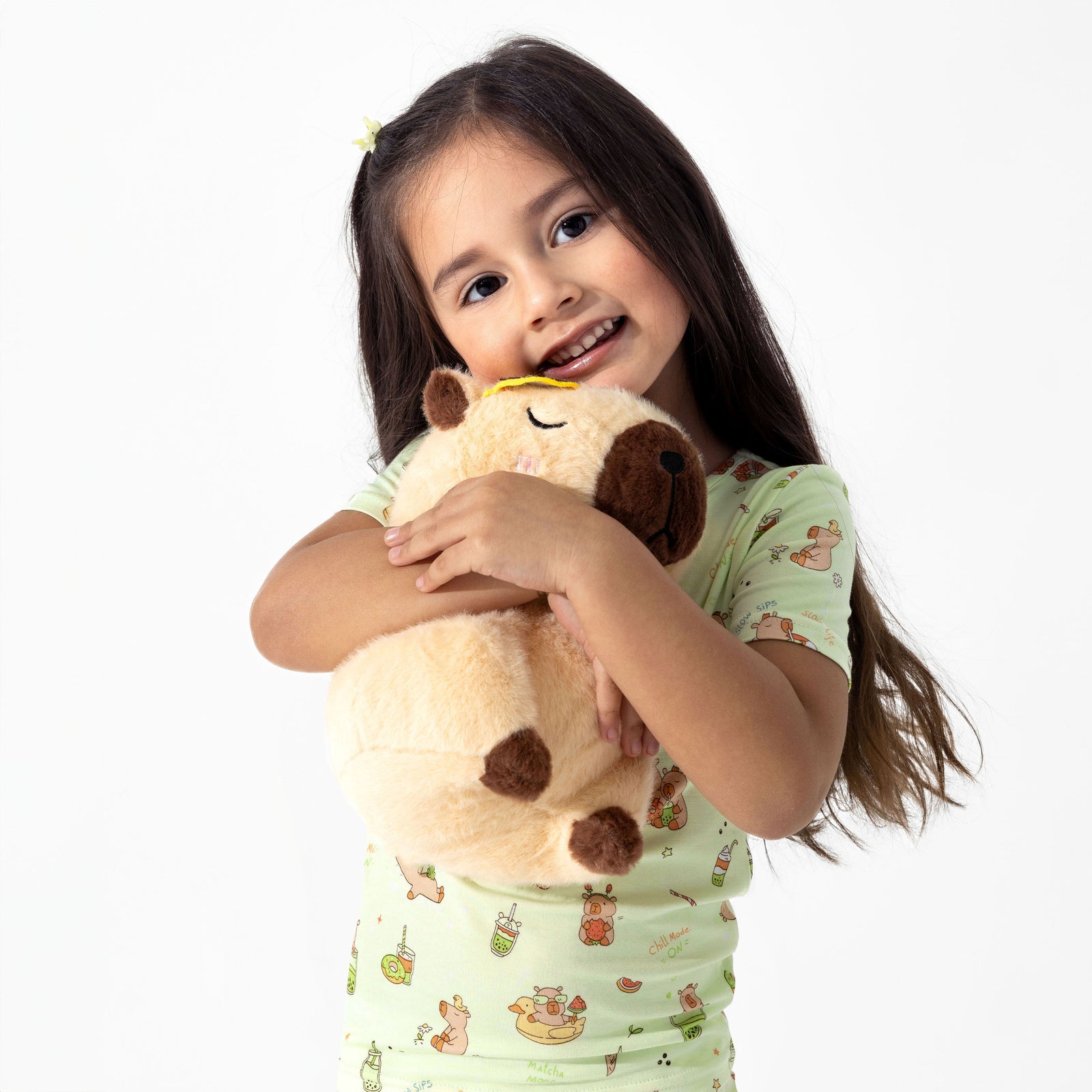 Capybara Boba Bamboo Kids Pajama Short Set