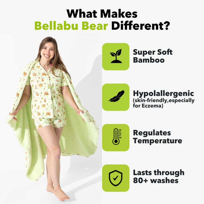 Capybara Boba Bamboo Women's Pajama Short Set