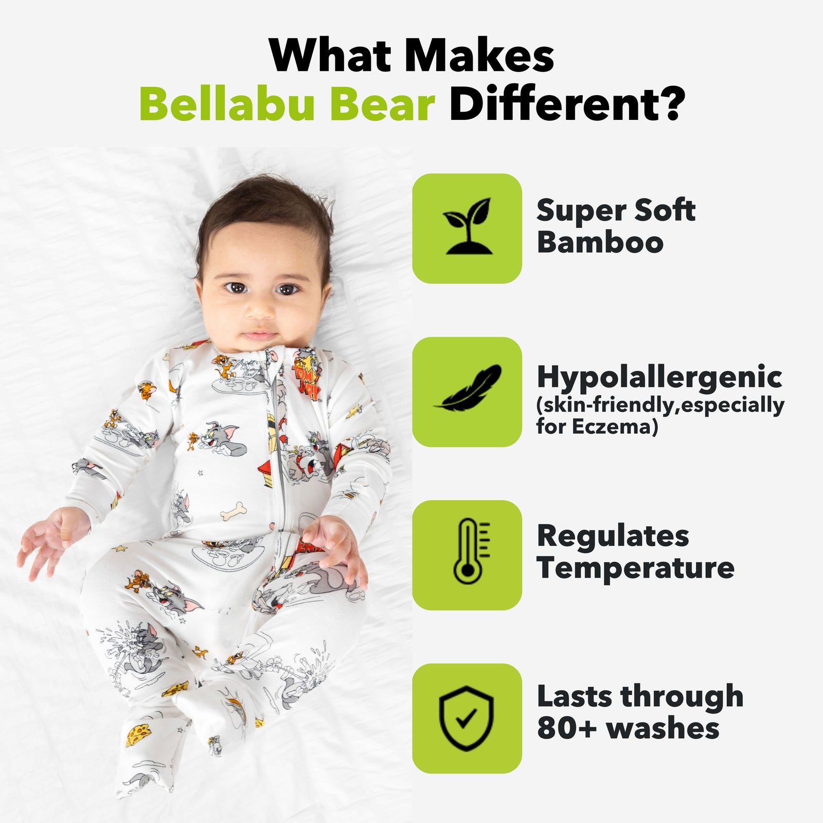 Tom & Jerry: Classic Bamboo Convertible Footie