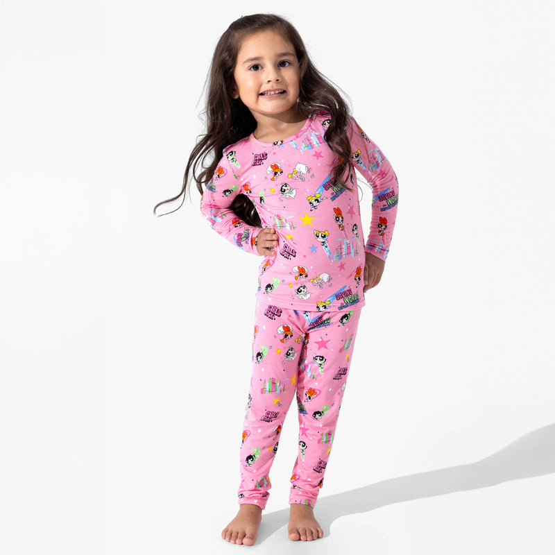 Powerpuff Girls Saving Bedtime Bamboo Kids Pajamas