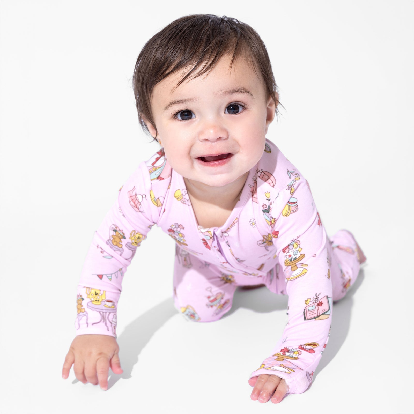Tea Party Bamboo Convertible Footie