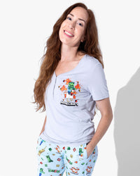 Minecraft: Chicken Jockey Bamboo Women's Pajama Set