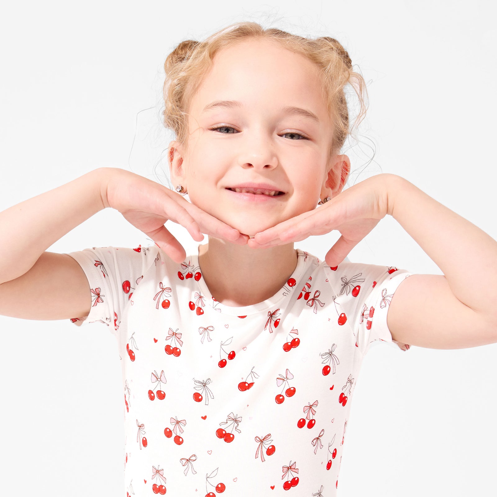 Cherry On Top Bamboo Kids Pajama Short Set