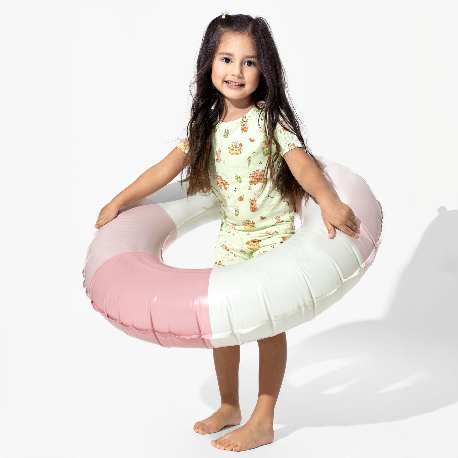 Capybara Boba Bamboo Kids Pajama Short Set