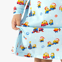 Merry Minions Holiday Bamboo Girls' Long Sleeve Dress
