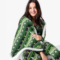 Minecraft Creeper Holiday Bamboo Sherpa Blanket