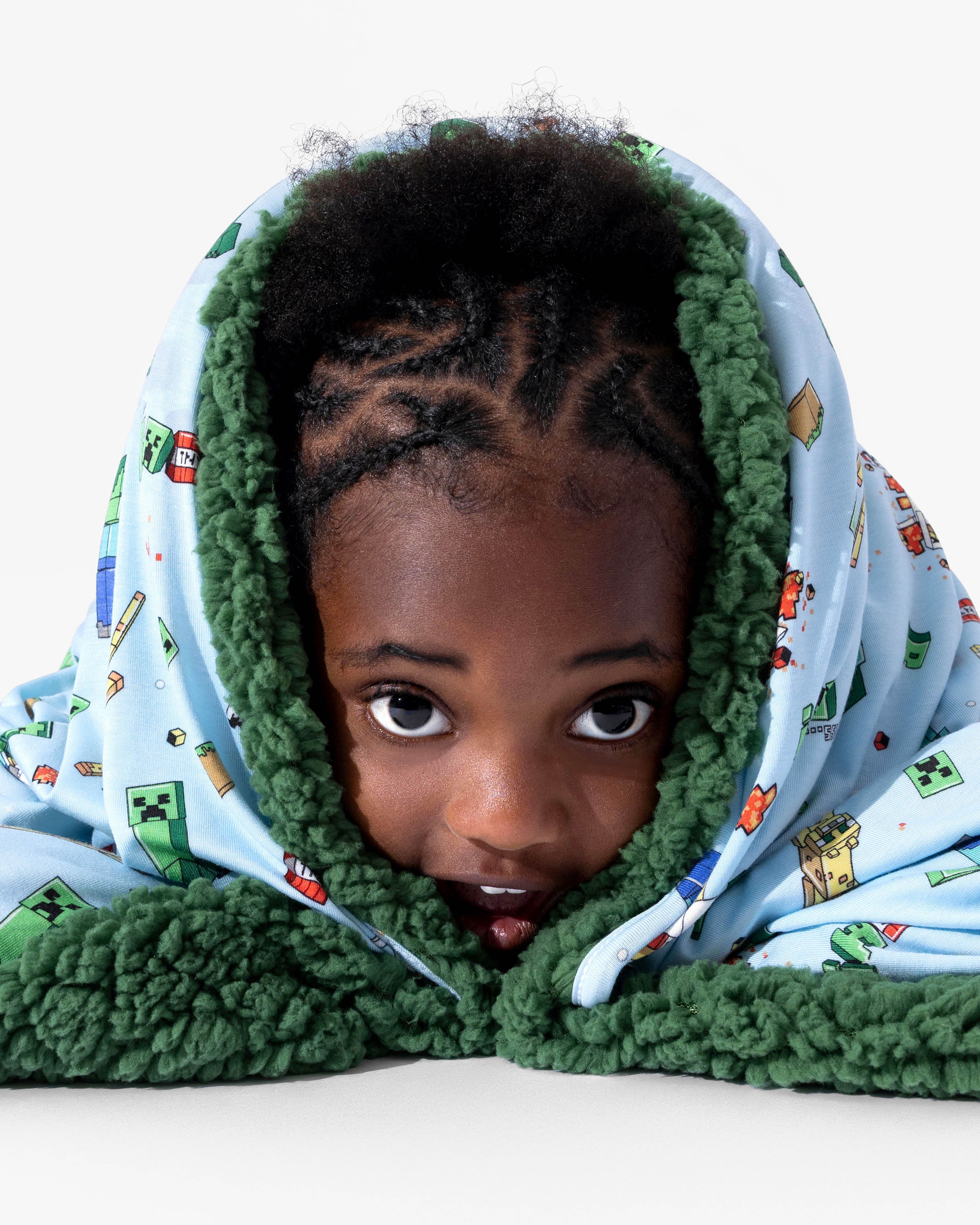 Minecraft Chicken Jockey Bamboo Sherpa Blanket | Ultra Soft Cozy