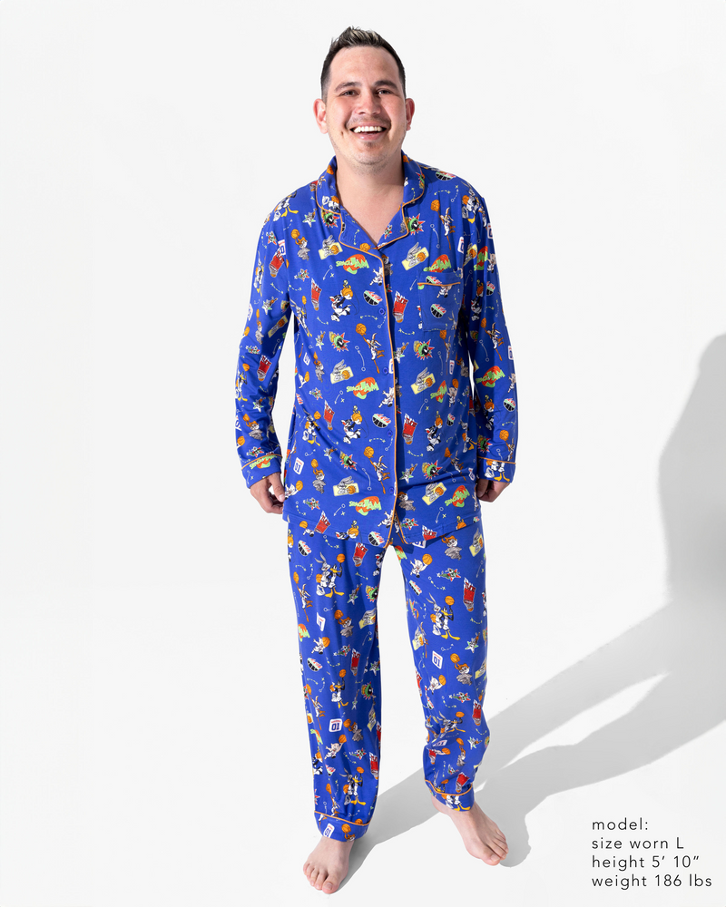 Jam Pyjamas Space Jam Bamboo Men’s Pajama Set | Soft Button Down Bamboo Pajamas ...