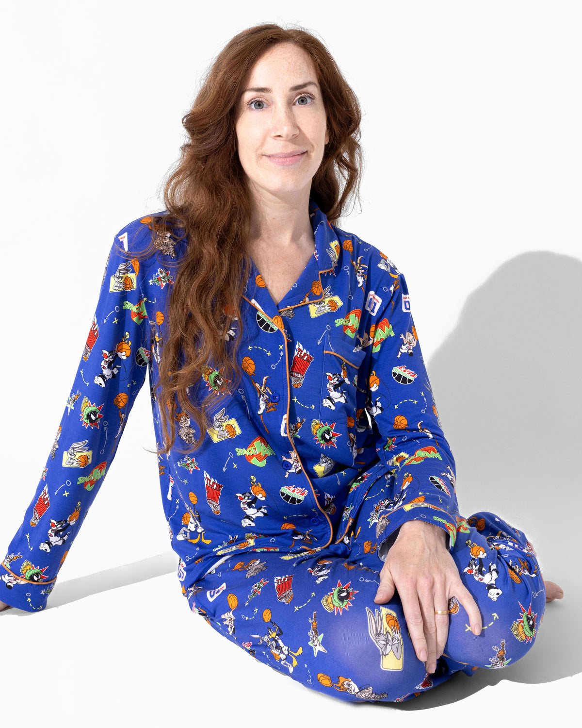 Jam Pyjamas Space Jam Bamboo Women’s Pajama Set | Soft Button Down Bamboo Pajamas ...