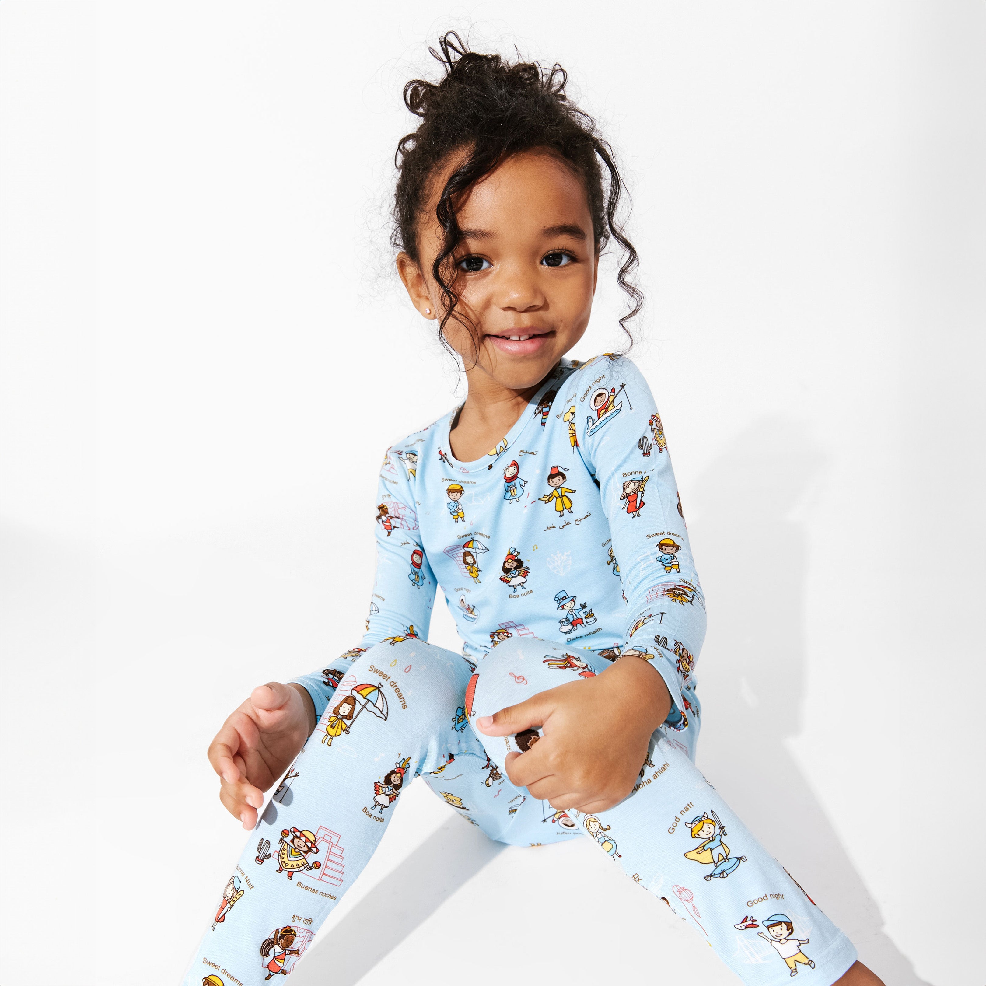 Sleep Tight in Style: Goodnight World Bamboo Kids Pajamas