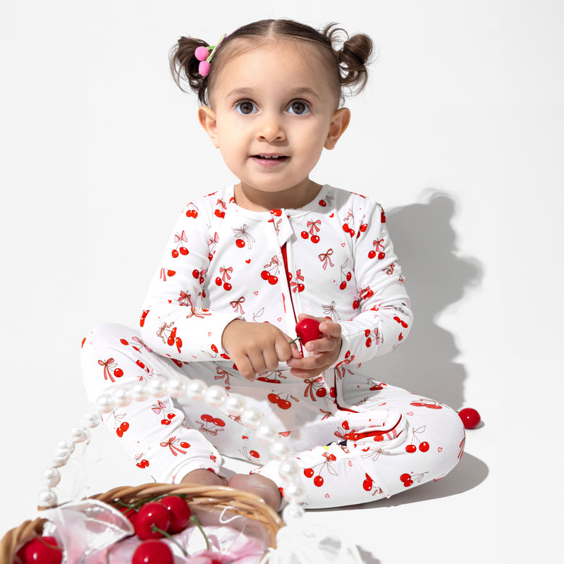 Cherry On Top Bamboo Convertible Footie