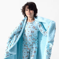 Sloth Pajama Party Bamboo Sherpa Blanket