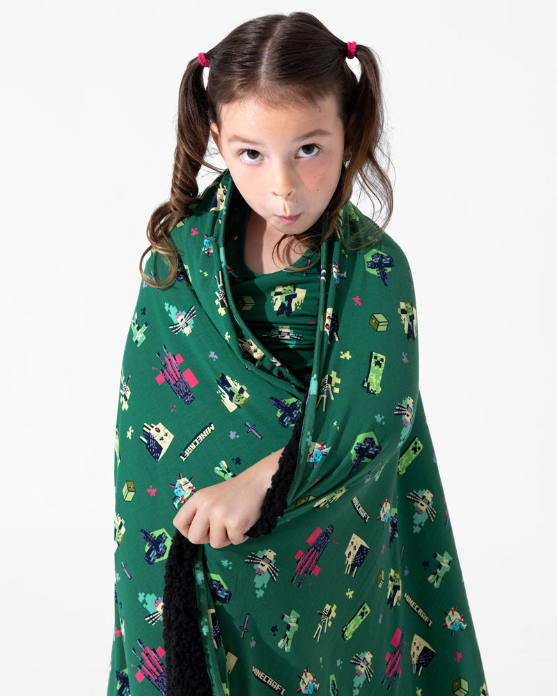 Minecraft: Midnight Mobs Bamboo Sherpa Blanket
