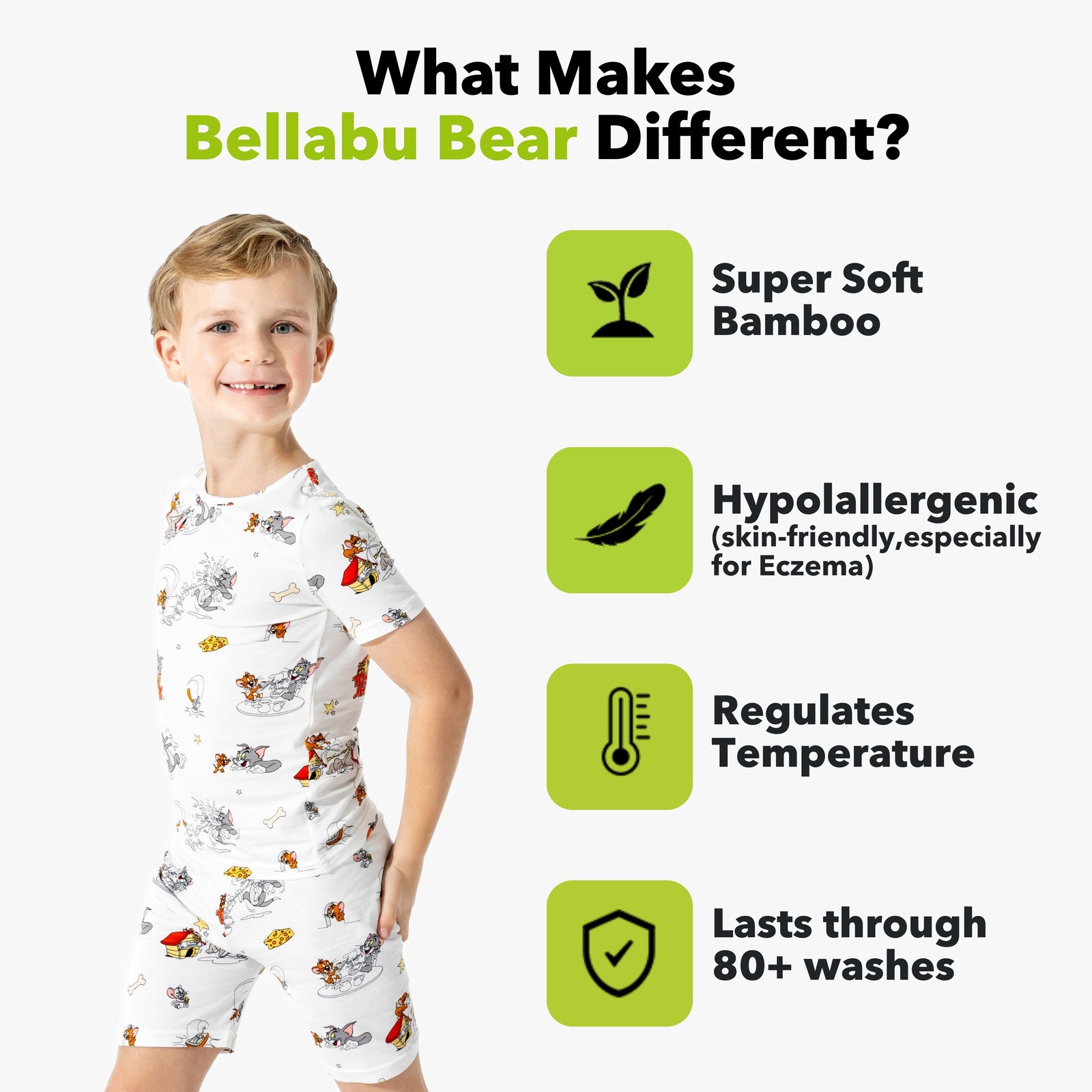 Tom & Jerry: Classic Bamboo Kids Short Set